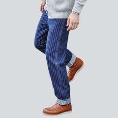 High-quality striped men jeans