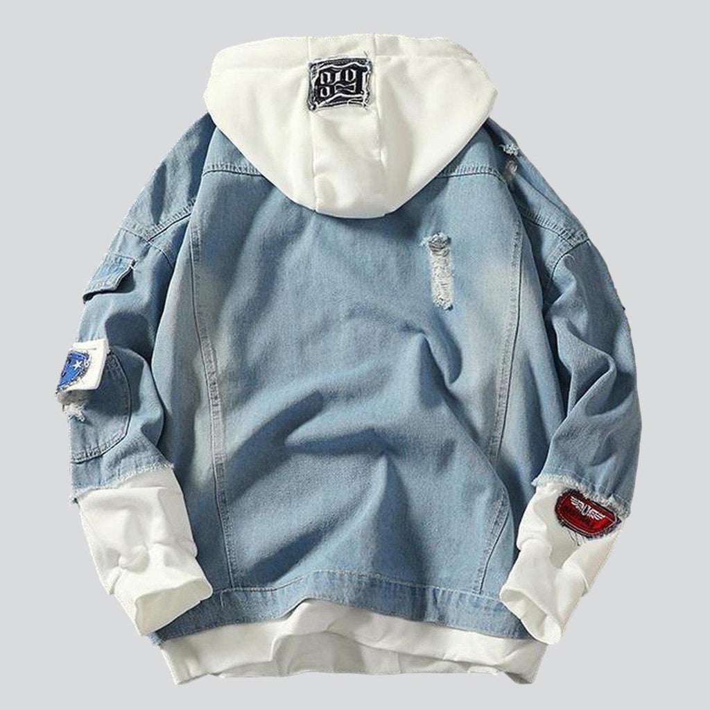 Chaqueta vaquera azul claro para hombre