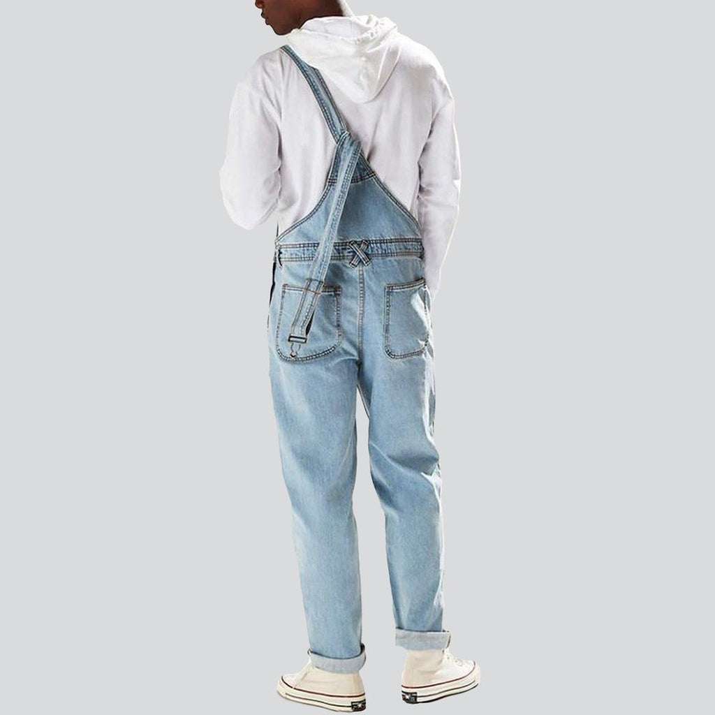 Light blue men jeans overall