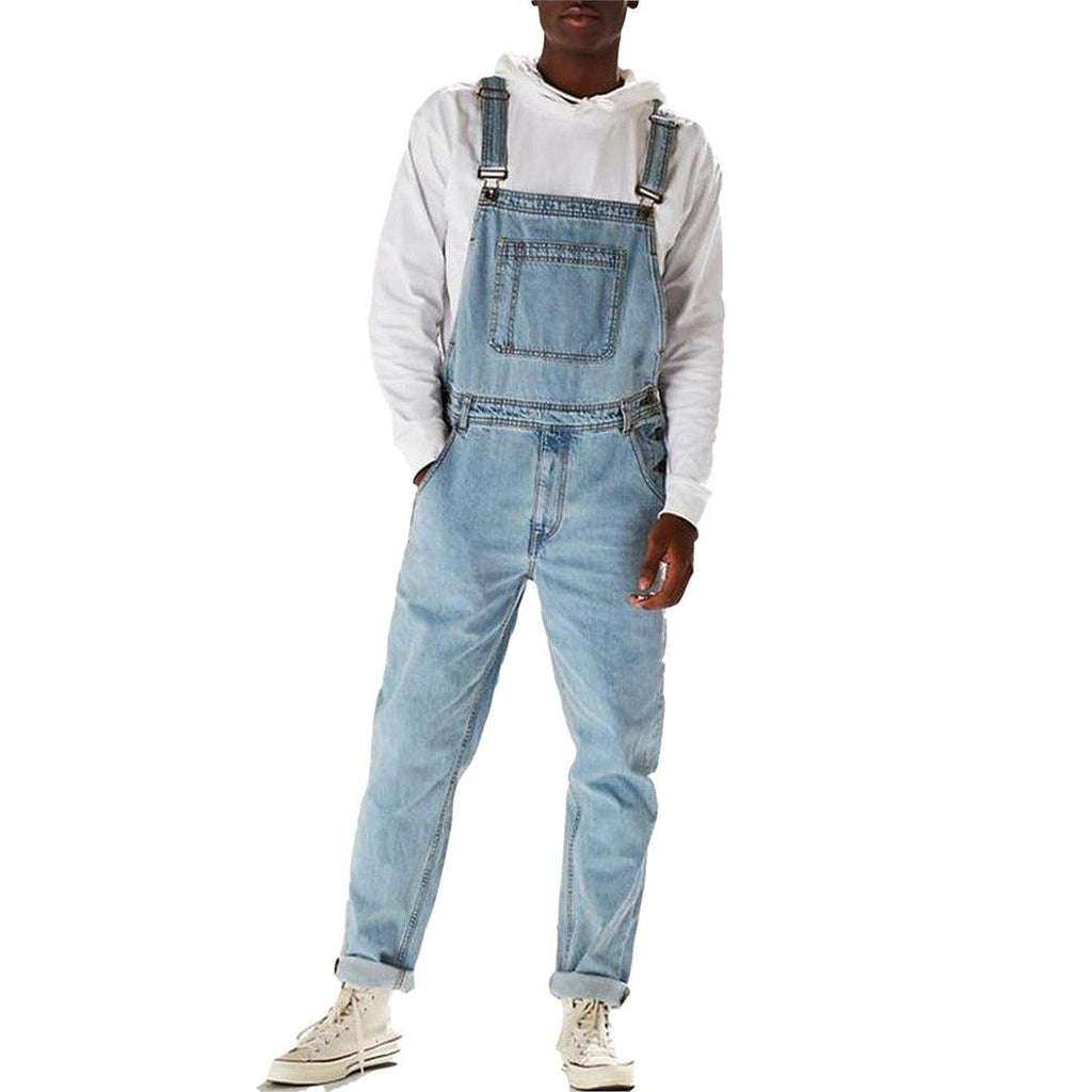 Hellblauer Herren Jeans Overall