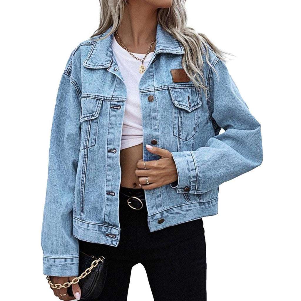 Light blue women jeans jacket