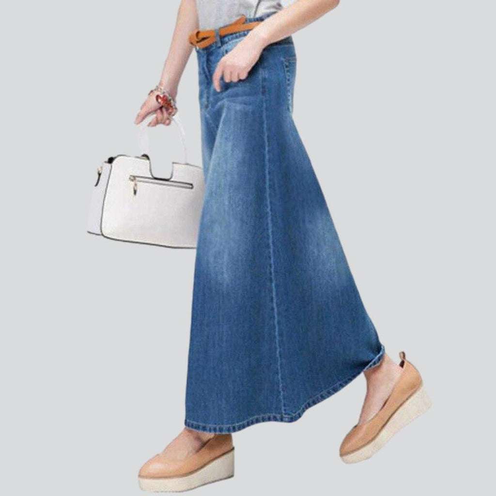 Langer Jeansrock für Damen