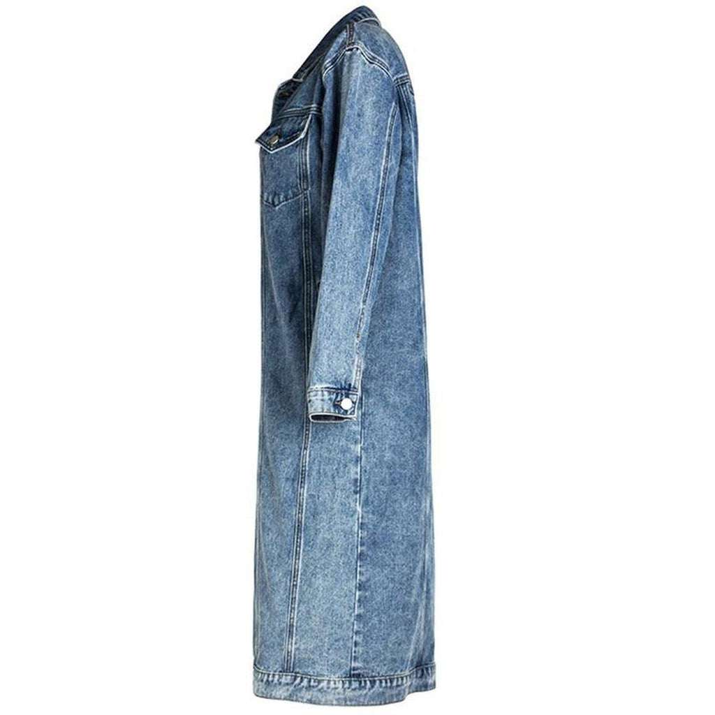 Long slim women jeans jacket