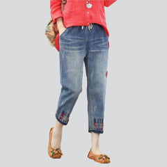 Printed with flowers women jeans