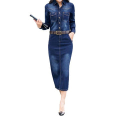 Slim fit long jeans dress