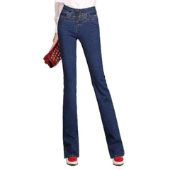 Boot cut women jeans with belt