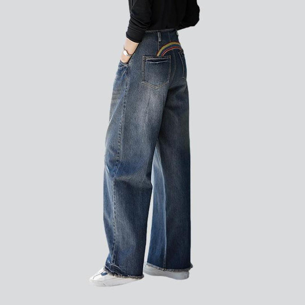 Vintage wide-leg women jeans