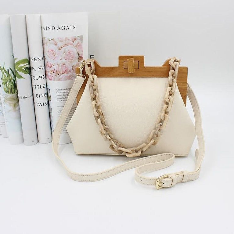 Sanso Wooden Shoulder Chain Bag