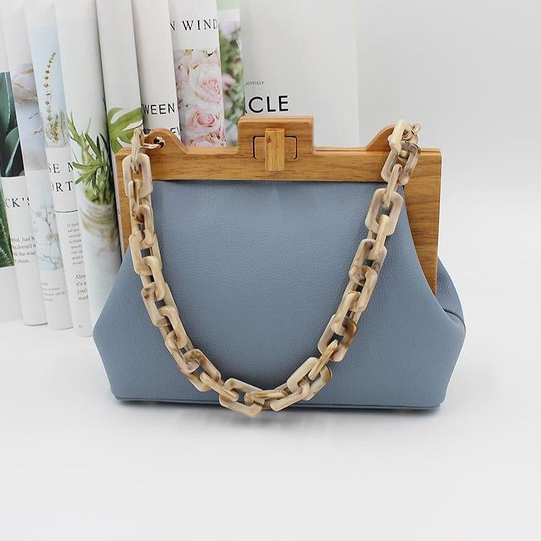 Sanso Wooden Shoulder Chain Bag