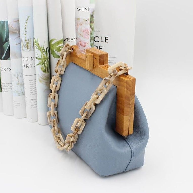 Sanso Wooden Shoulder Chain Bag