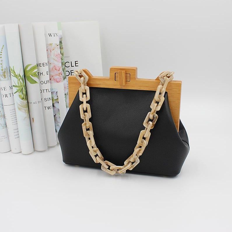 Sanso Wooden Shoulder Chain Bag