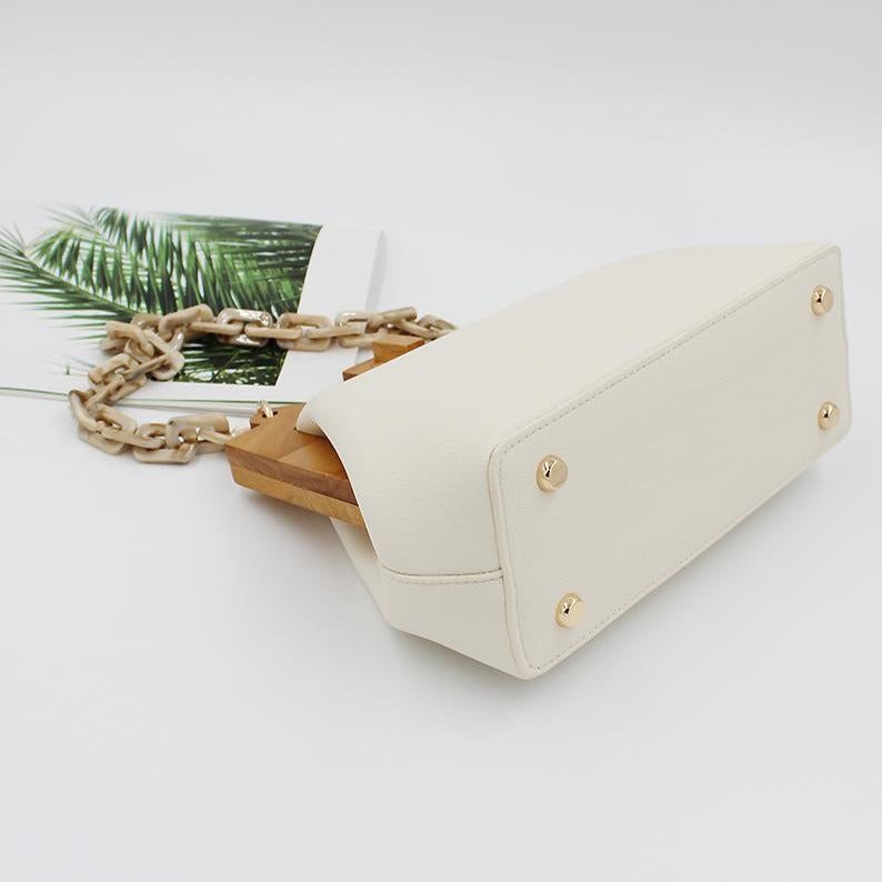 Sanso Wooden Shoulder Chain Bag