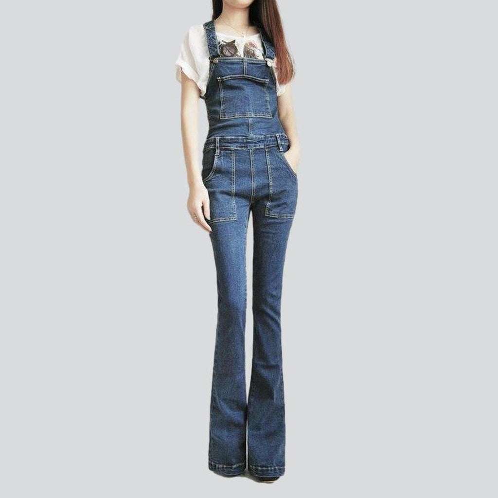 Bootcut-Jeansoverall für Damen