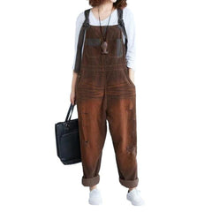 Velvet color women overall