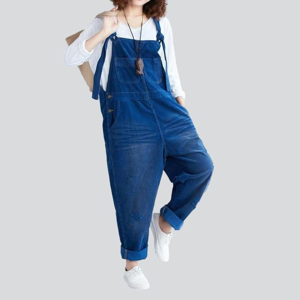 Velvet color women overall