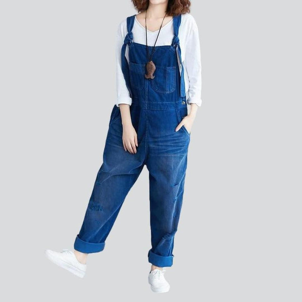 Velvet color women overall