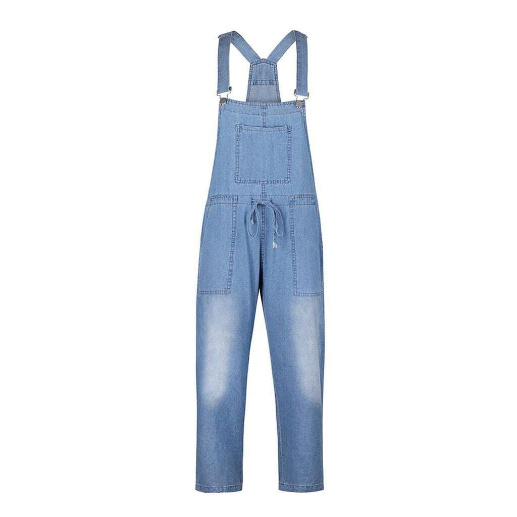 Light blue women denim overall