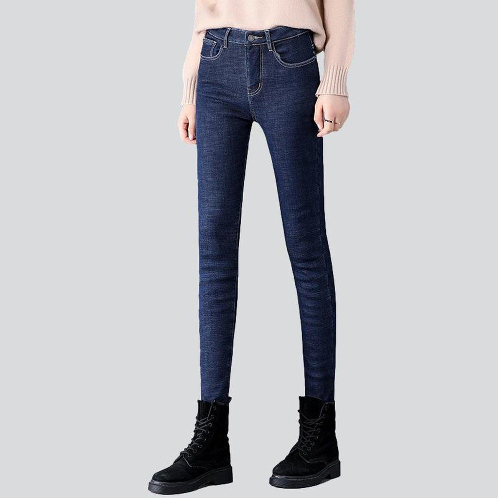 Skinny winter jeans for women