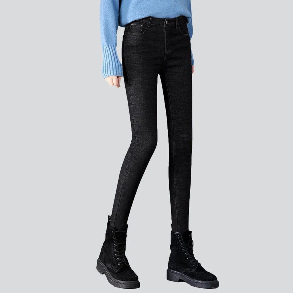 Skinny winter jeans for women