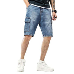 Cargo men denim shorts