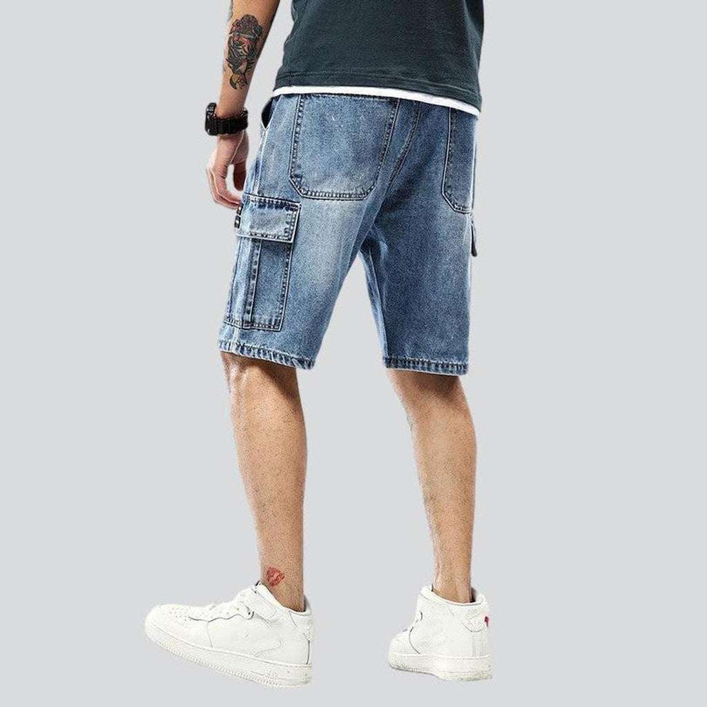 Cargo men denim shorts