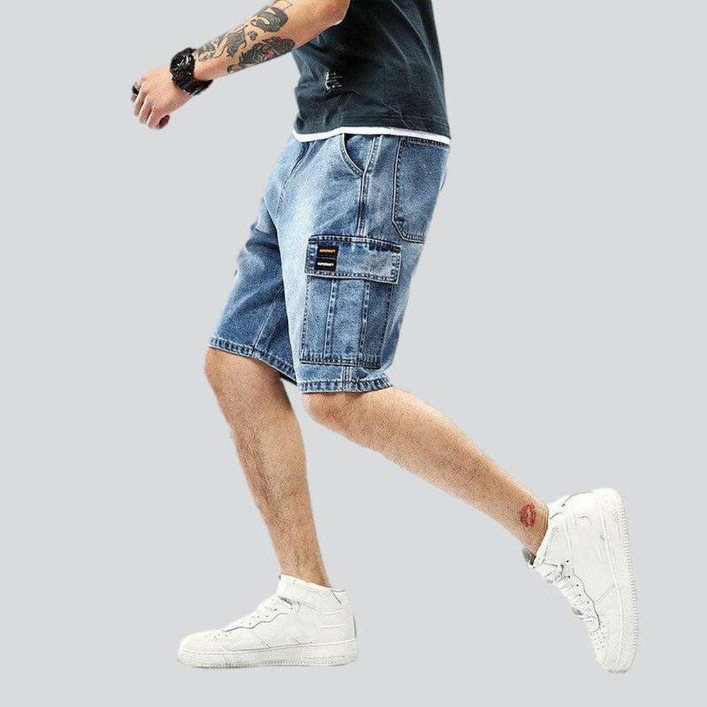 Cargo men denim shorts