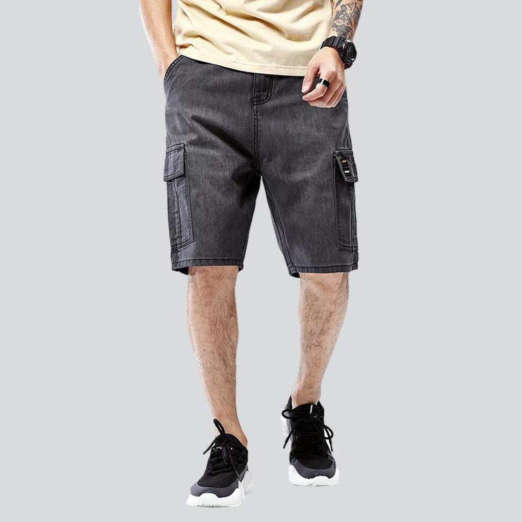 Cargo men denim shorts