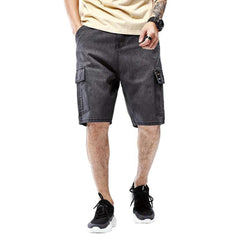 Cargo men denim shorts