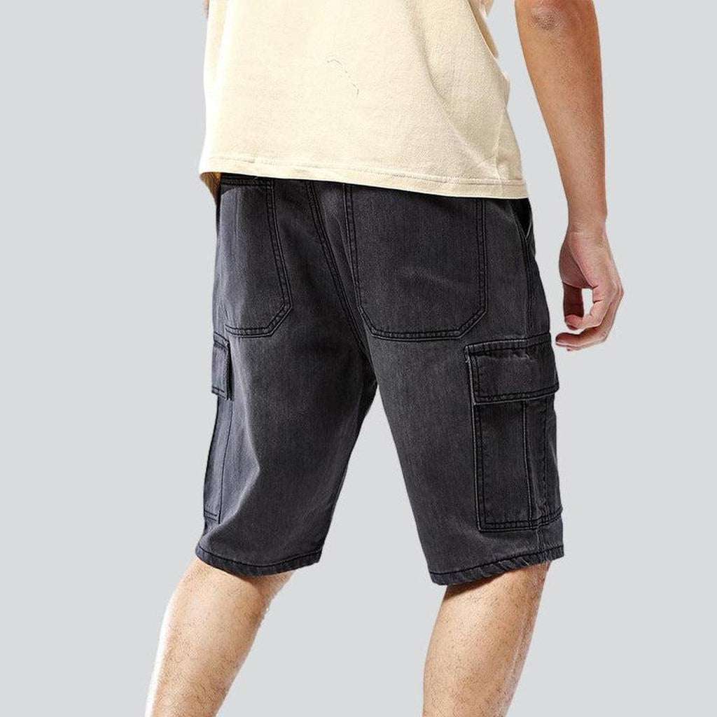 Cargo men denim shorts