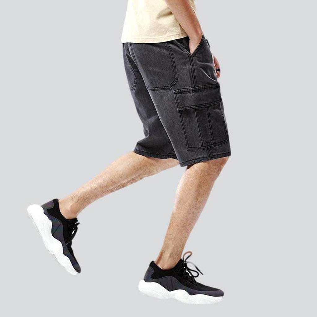 Cargo men denim shorts