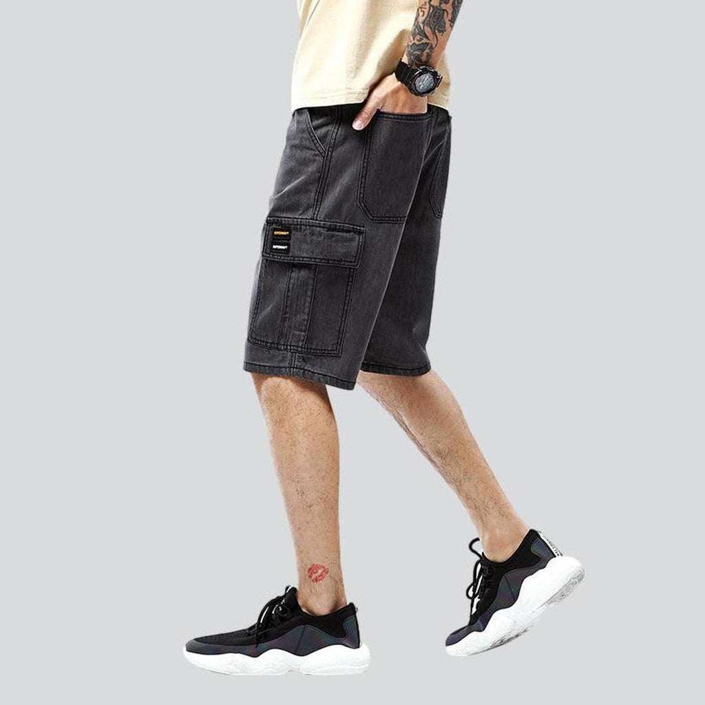 Cargo men denim shorts