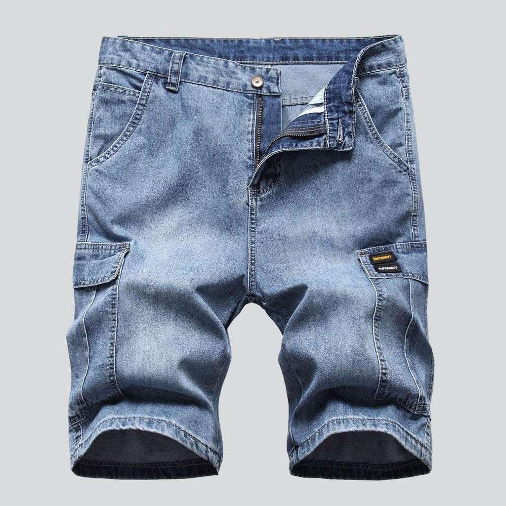 Cargo men denim shorts