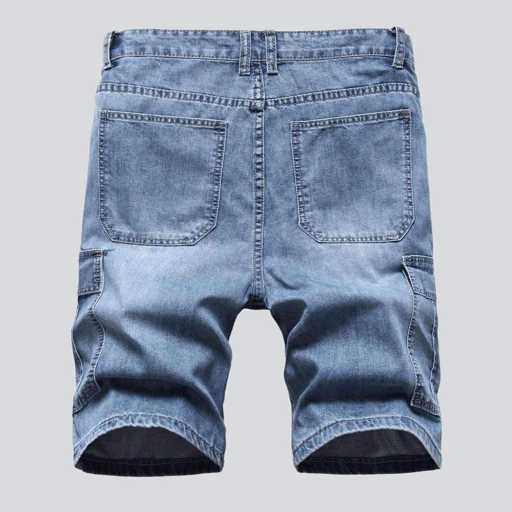 Cargo men denim shorts