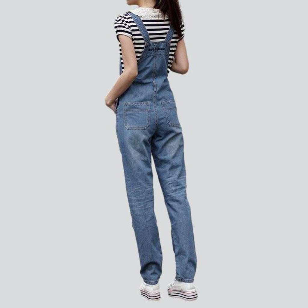 Blue women jeans overall