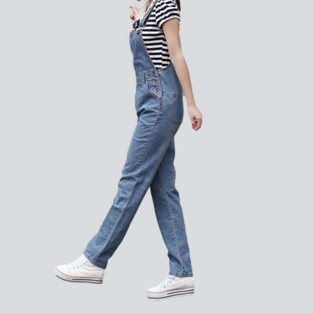 Blue women jeans overall