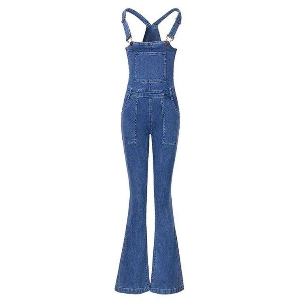 Boot cut women denim overall