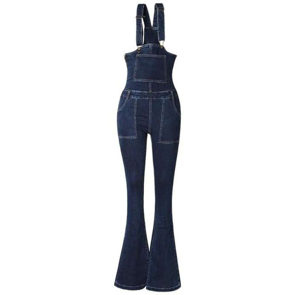 Boot cut women denim overall