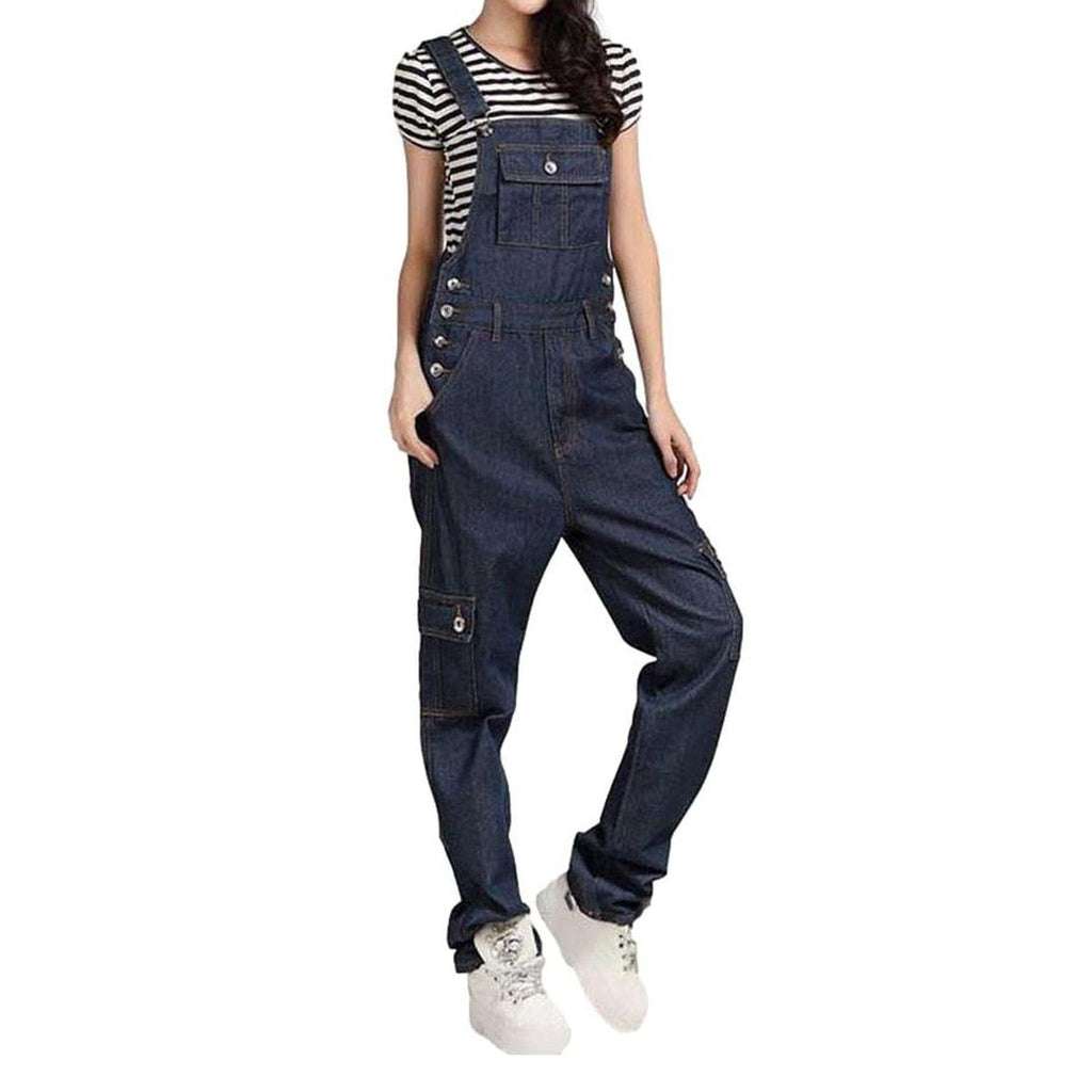 Cargo women denim overall