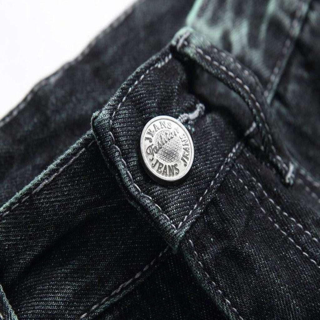 Grüne Jeans im Used-Look für Herren