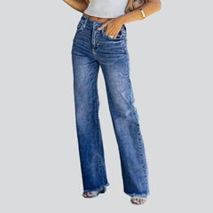 Wide leg light wash jeans