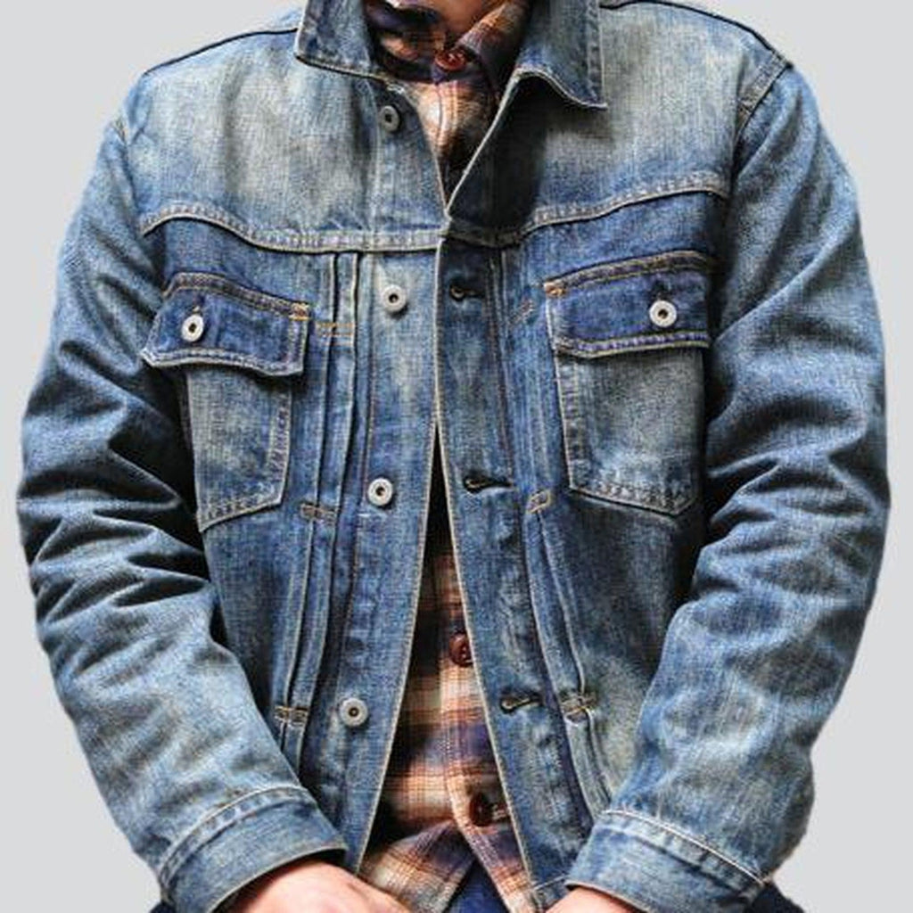 Premium men vintage denim jacket