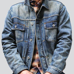 Premium men vintage denim jacket