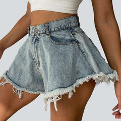 Culotte jeans shorts for women