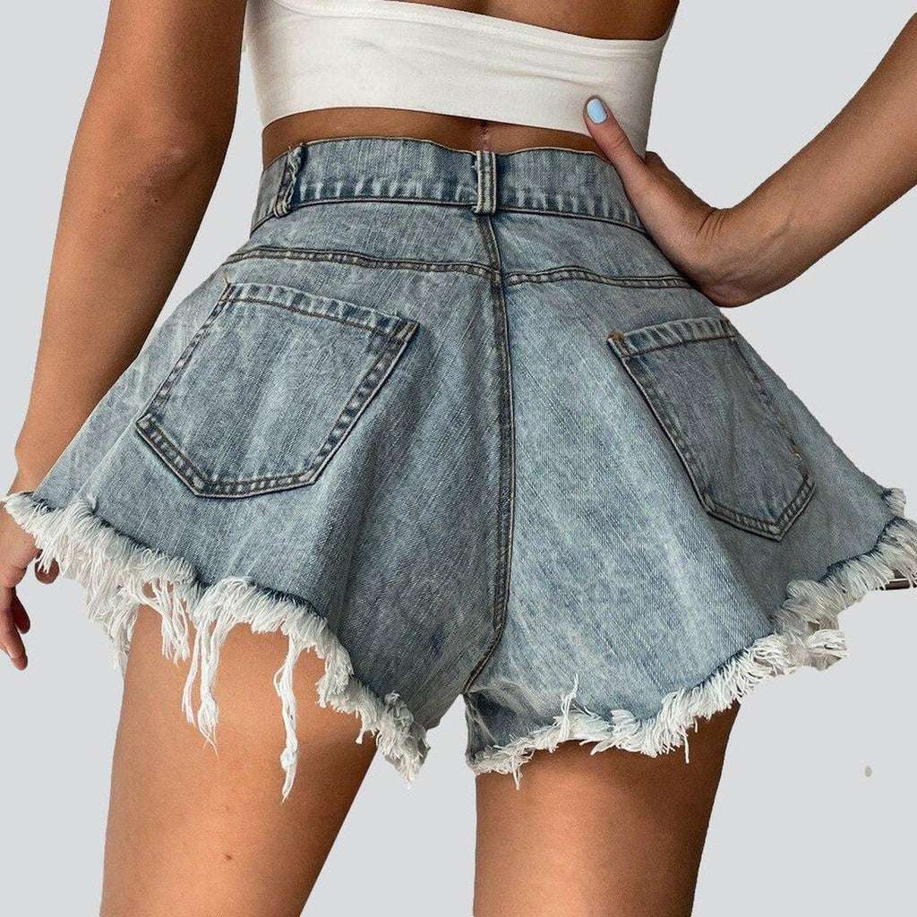 Culotte jeans shorts for women