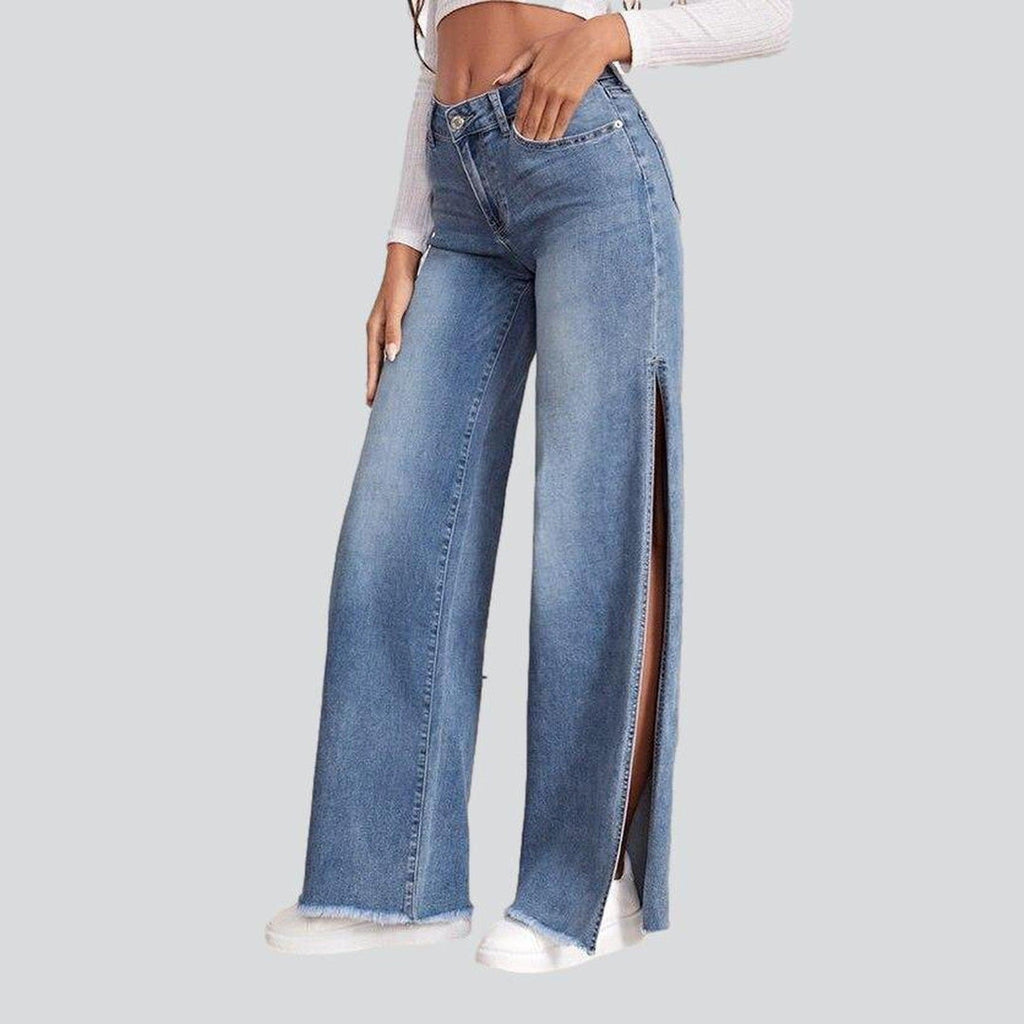 Wide-leg loose jeans for women