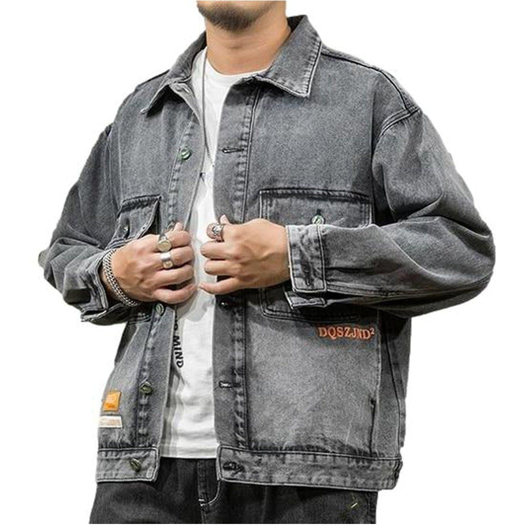 Retro Oversized Herren Jeansjacke