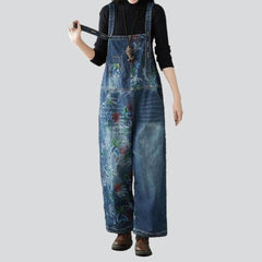 Wide leg baggy women overall