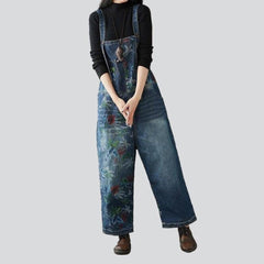 Wide leg baggy women overall