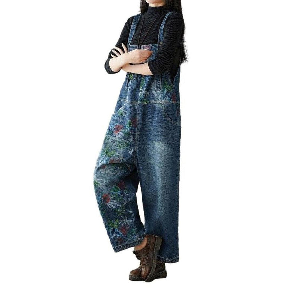 Wide leg baggy women overall