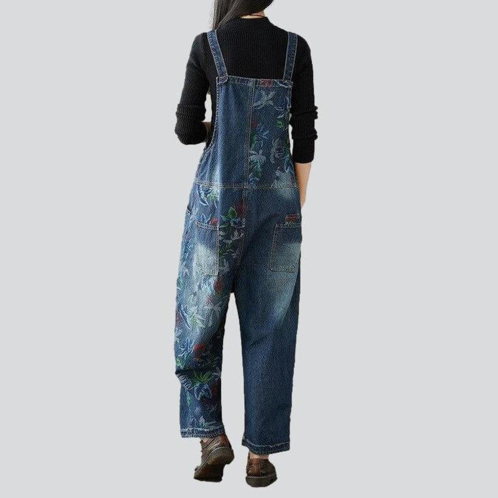 Wide leg baggy women overall